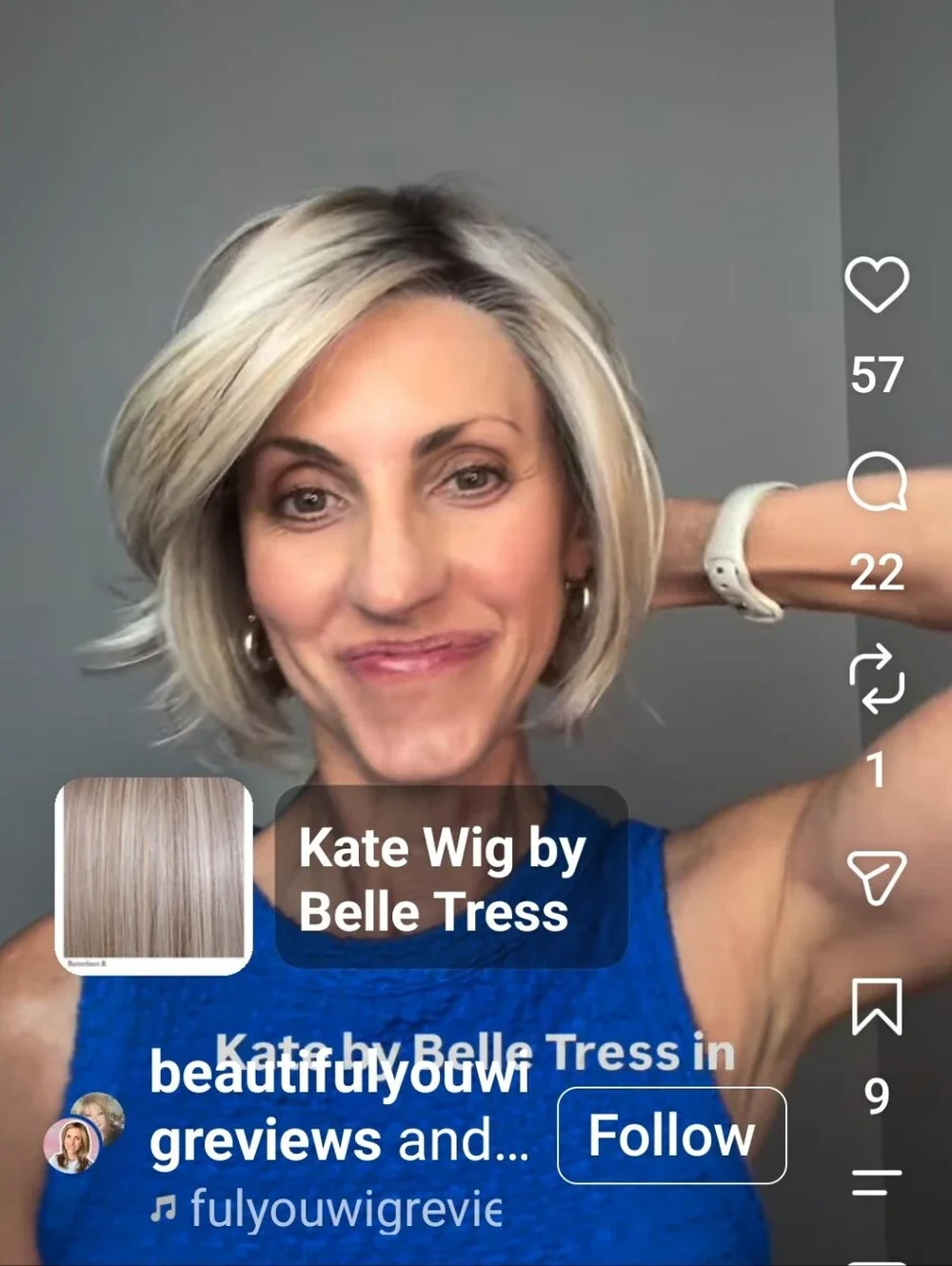 NWT! BELLE TRESS KATE. SPARKLING CHAMPAGE ROOTED. HARD TO FIND IN STOCK.